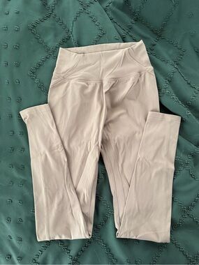 High-Waist Light Beige Alphalete Leggings